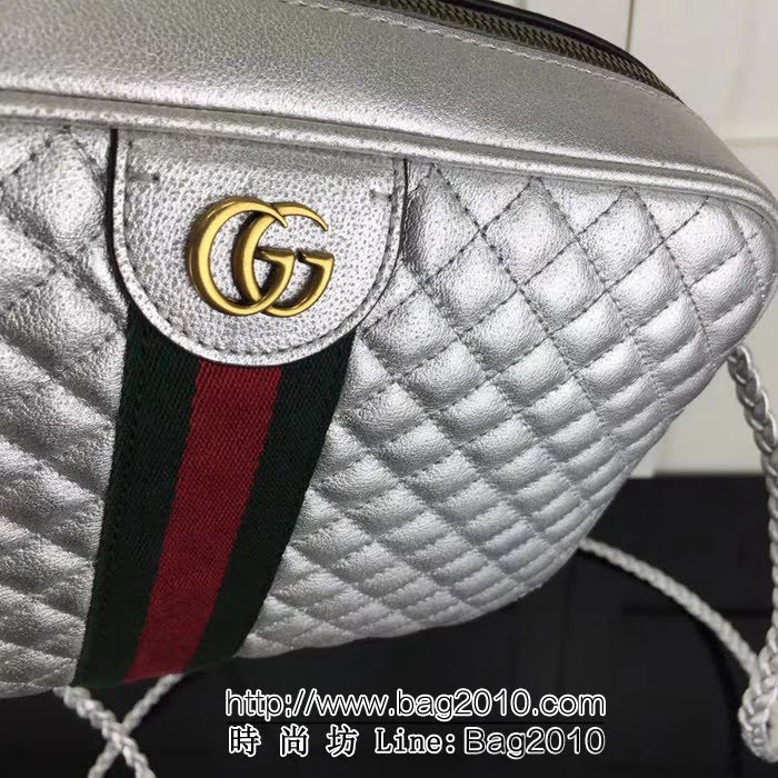 GUCCI古馳頂級原單 新款高仿GUCCI新款專櫃品質 實物實拍 541051銀色編織肩帶斜背包 HY1262